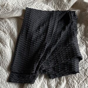 Textured Pewter cropped Leggings